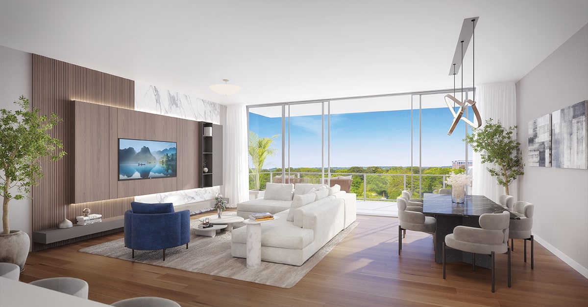 Landmark 5 Great room rendering